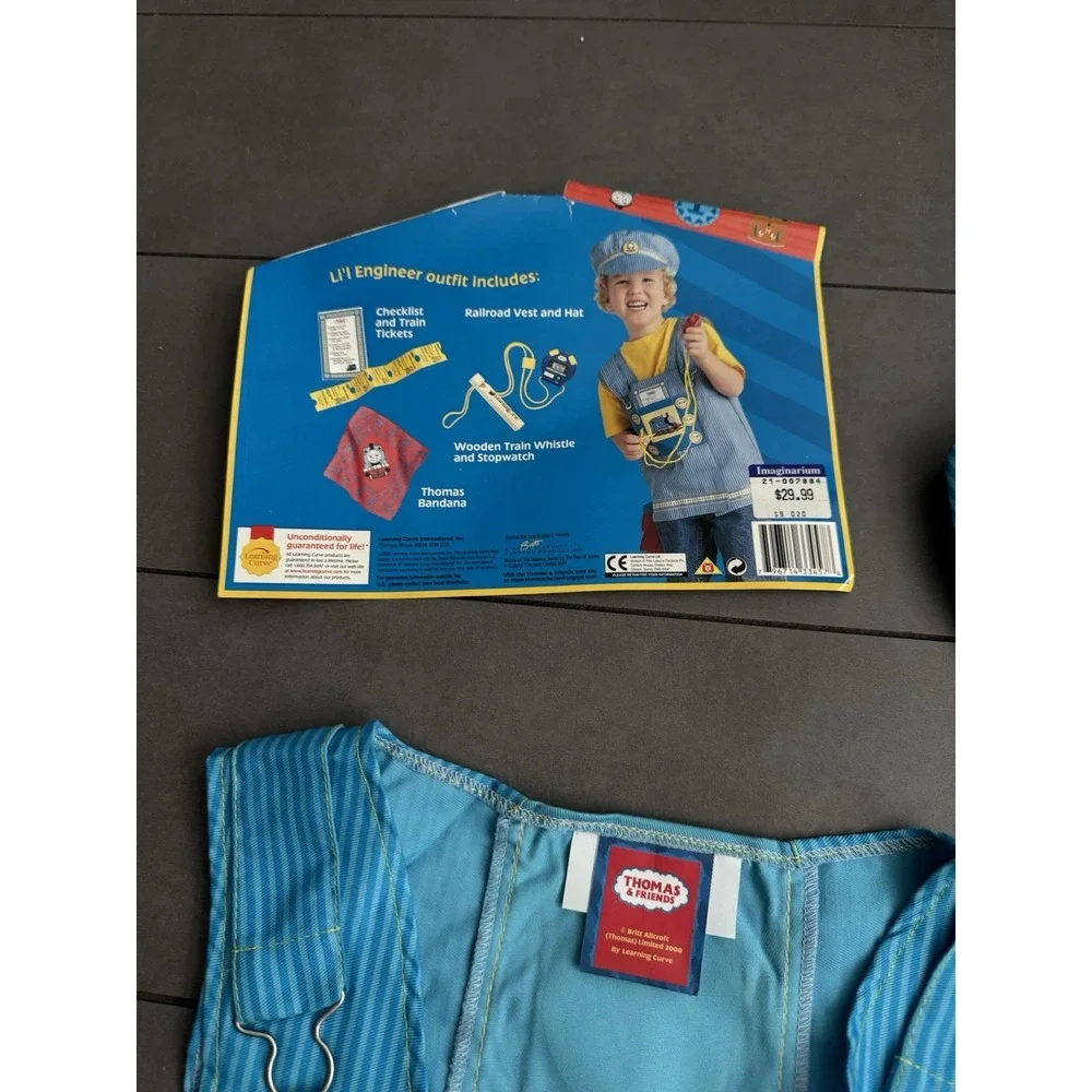 Vtg Britt Thomas‎ & Friends Boys sz 4-6 Conductor Dress Up Costume & Accessories